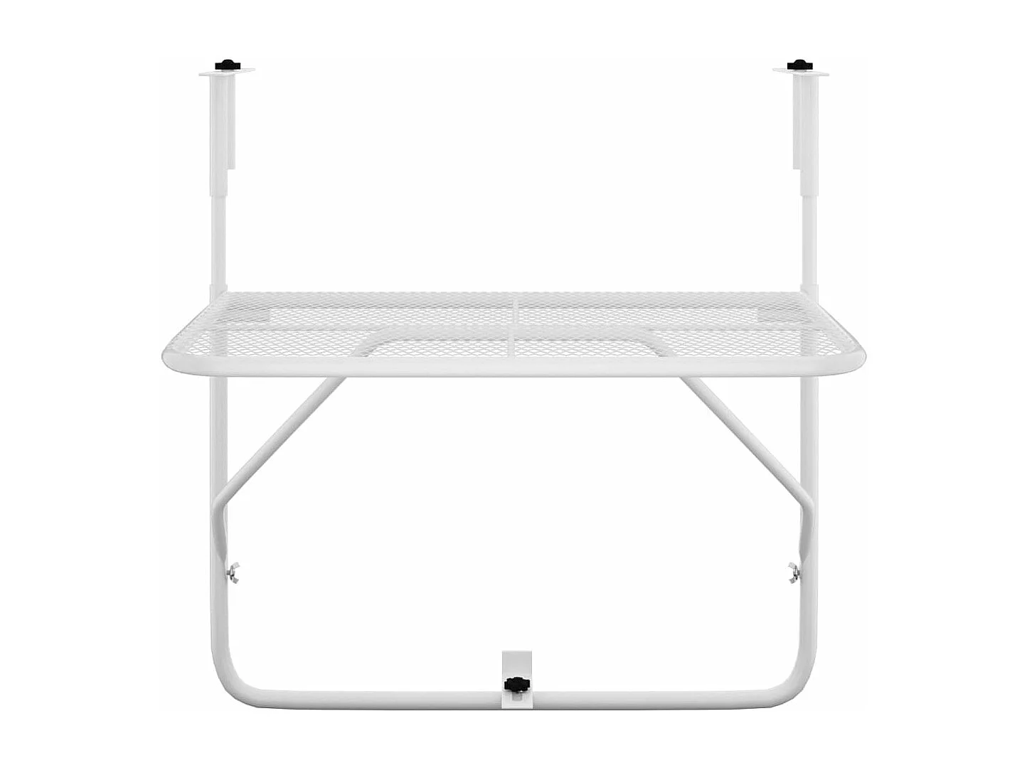 Table de balcon Blanc 60x40 Acier