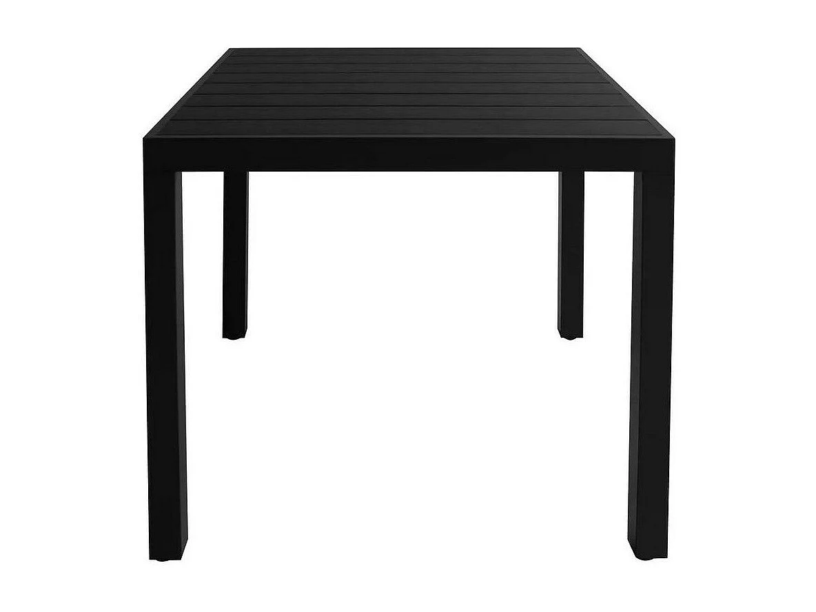 Table de jardin WPC et pieds métal noir Etrino 80cm