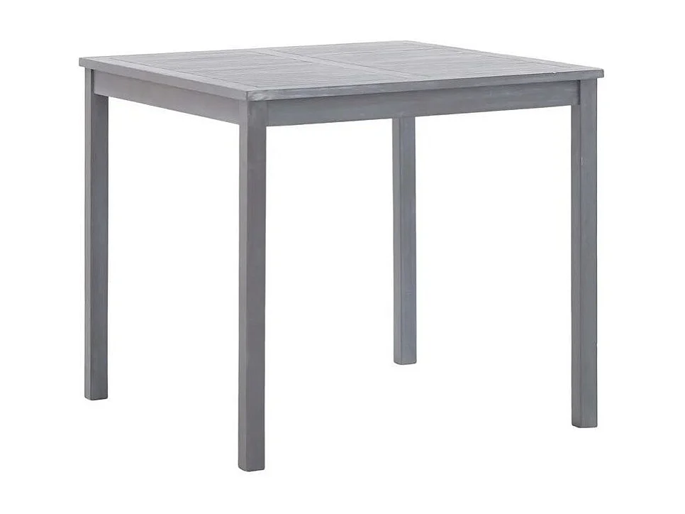 Table de jardin carrée pliable acacia massif gris Daiss 80cm