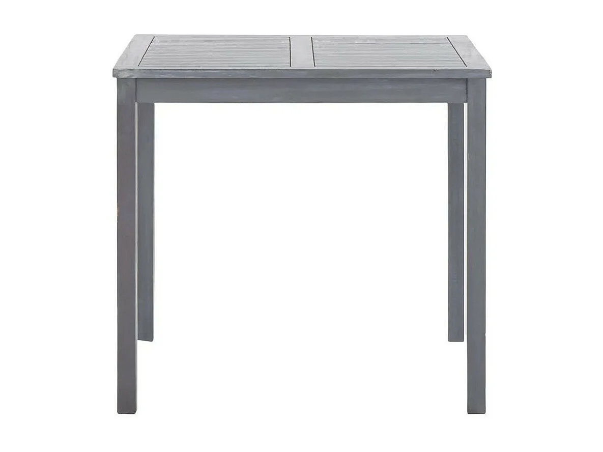 Table de jardin carrée pliable acacia massif gris Daiss 80cm
