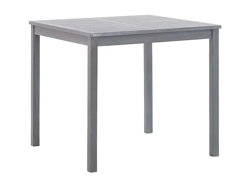 Table de jardin carrée pliable acacia massif gris Daiss 80cm