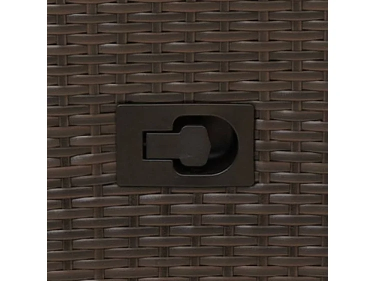 Chaise inclinable de jardin avec coussins marron résine tressée