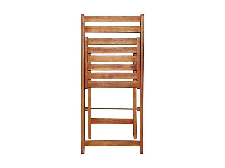 Chaise de jardin pliable acacia massif foncé Sikash - Lot de 2