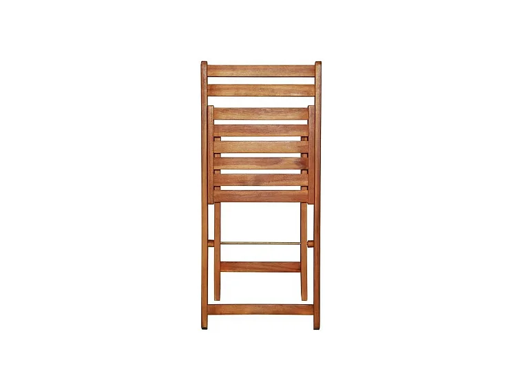 Chaise de jardin pliable acacia massif foncé Sikash - Lot de 2