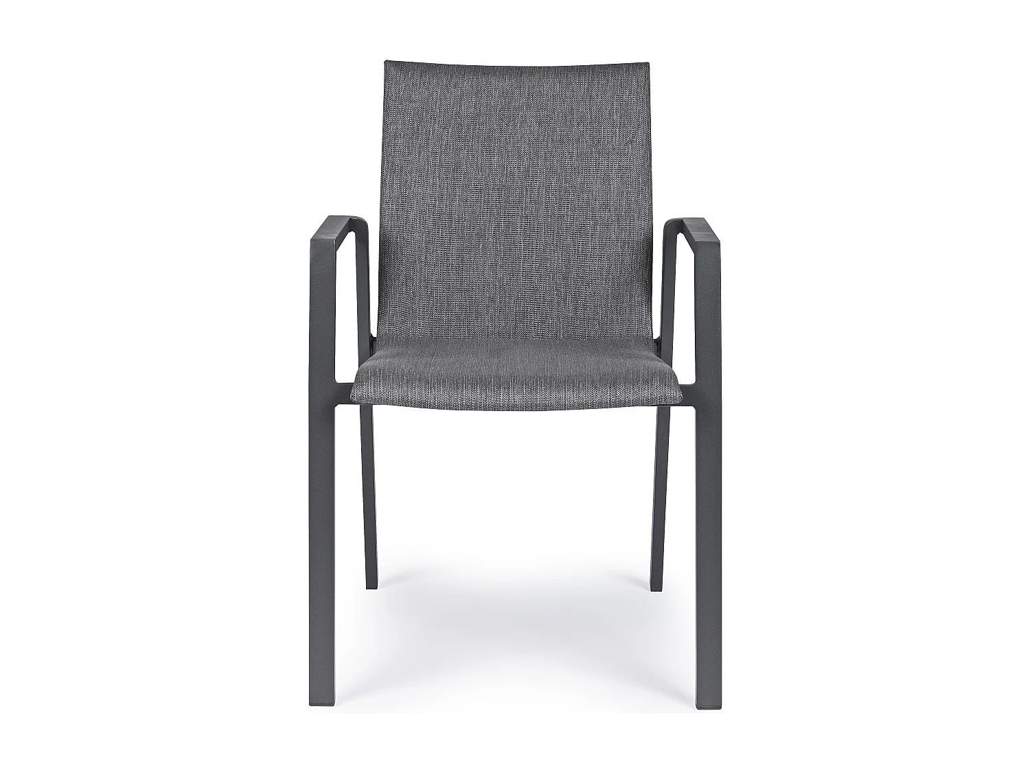 Fauteuil de jardin en aluminium anthracite Tim - Lot de 4