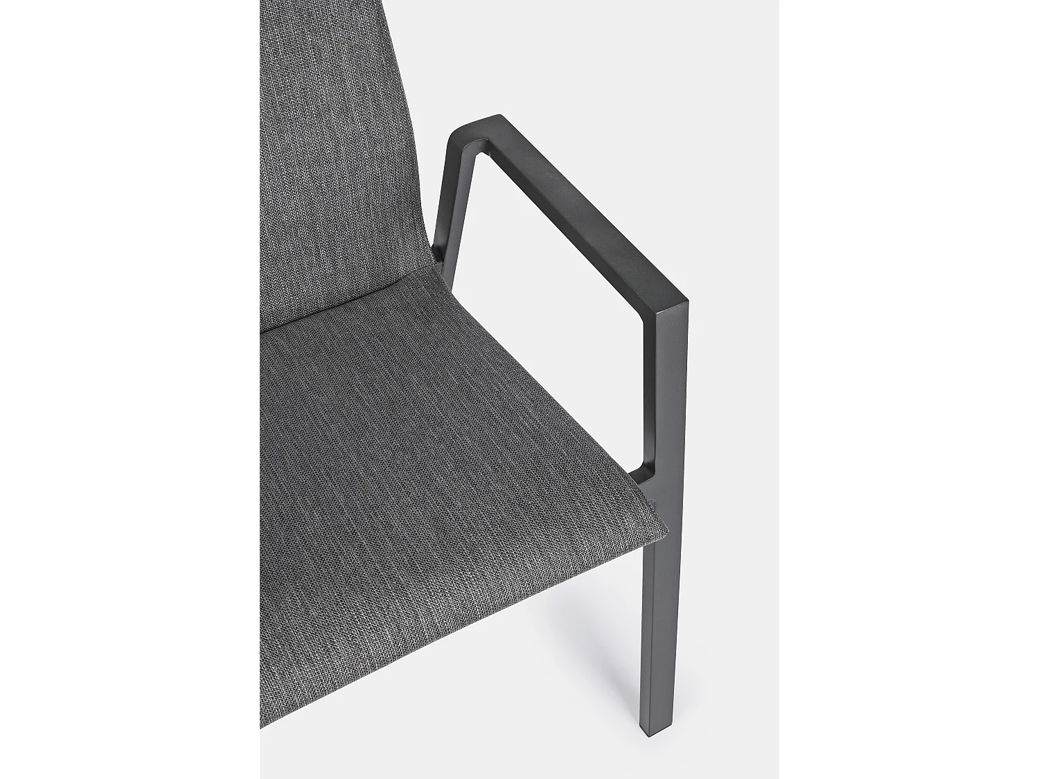 Fauteuil de jardin en aluminium anthracite Tim - Lot de 4