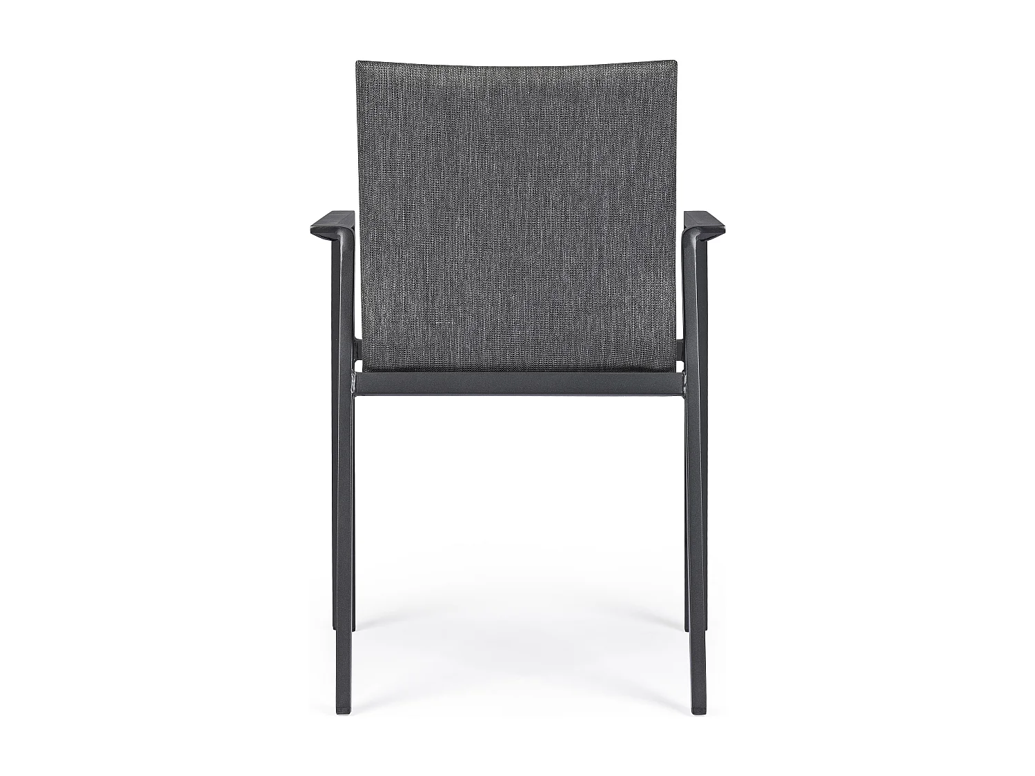 Fauteuil de jardin en aluminium anthracite Tim - Lot de 4