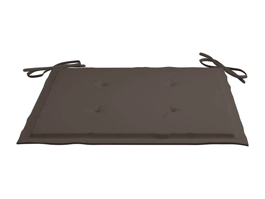 Chaises de jardin avec coussins taupe 6 pcs Bois de teck massif 4