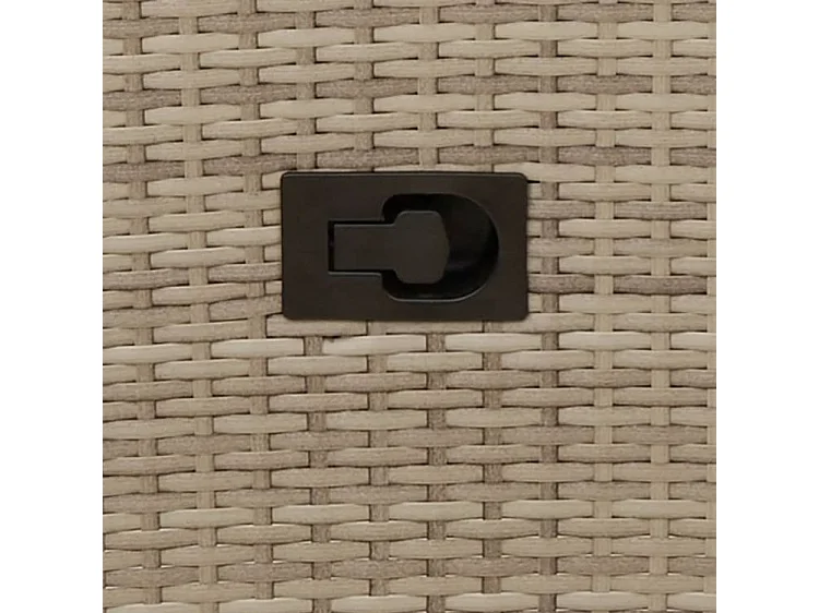 Chaise inclinable de jardin avec coussins beige résine tressée