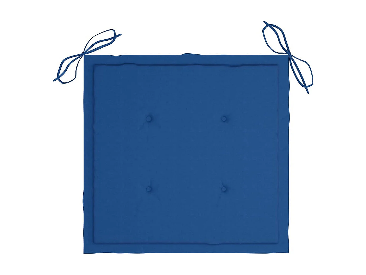 Chaises de jardin avec coussins bleu royal 8 pcs Teck massif