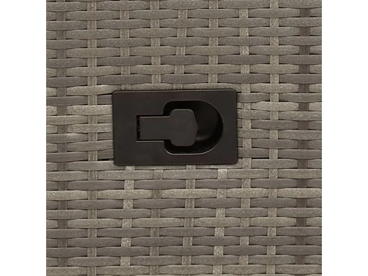 Chaise inclinable de jardin avec coussins gris résine tressée