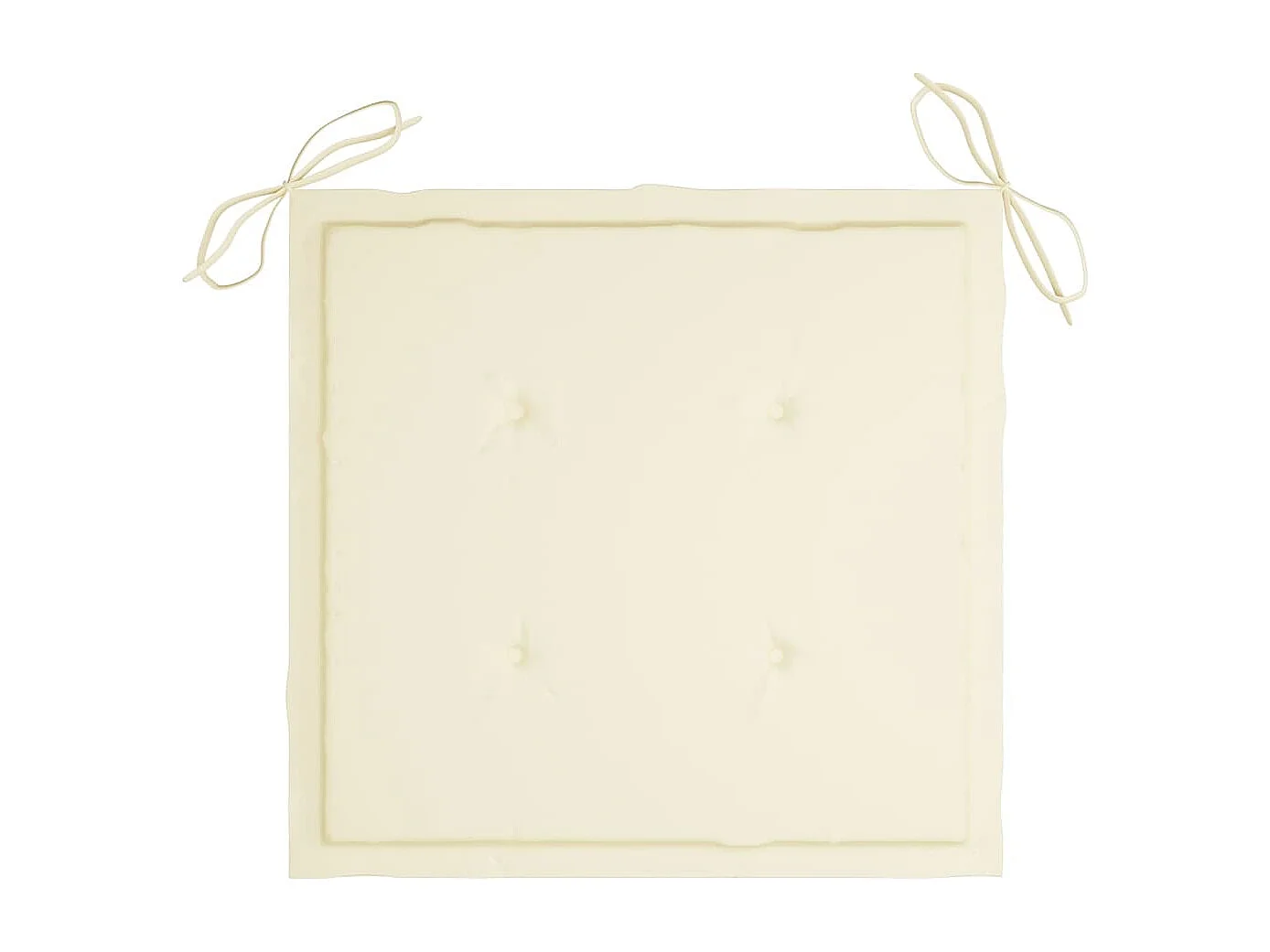 Sillas de jardín 8 uds madera maciza de teca con cojines crema