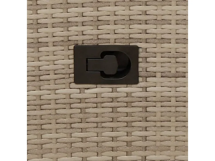 Chaises inclinables de jardin lot de 2 et coussins beige rotin