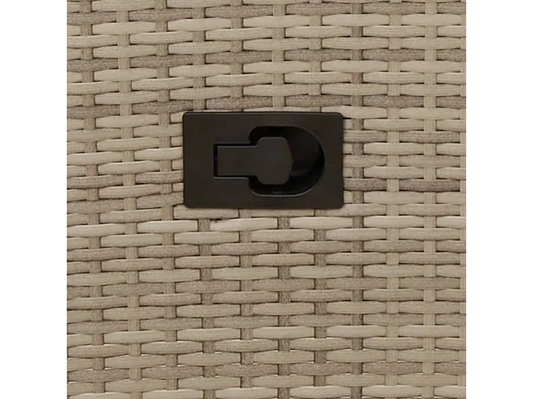 Chaise inclinable de jardin avec coussins beige résine tressée