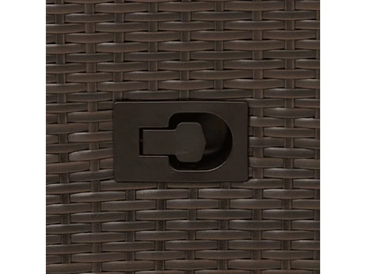 Chaises inclinables de jardin lot de 2 et coussins marron rotin