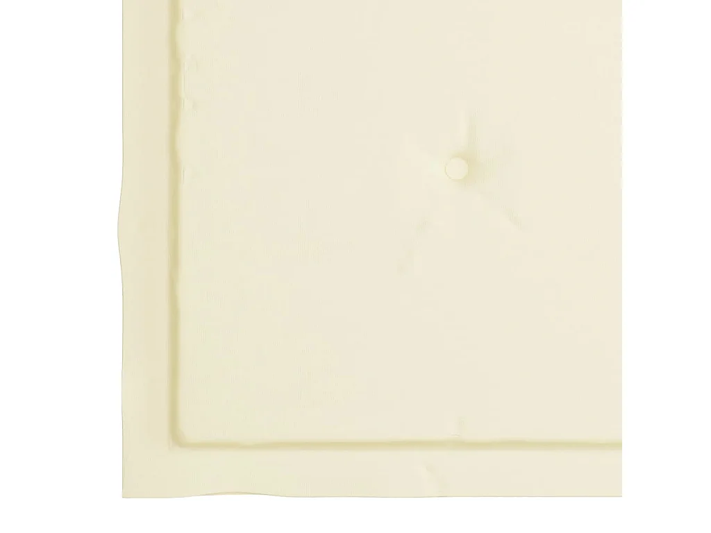 Chaises de jardin avec coussins crème 3 pcs Bois de teck massif