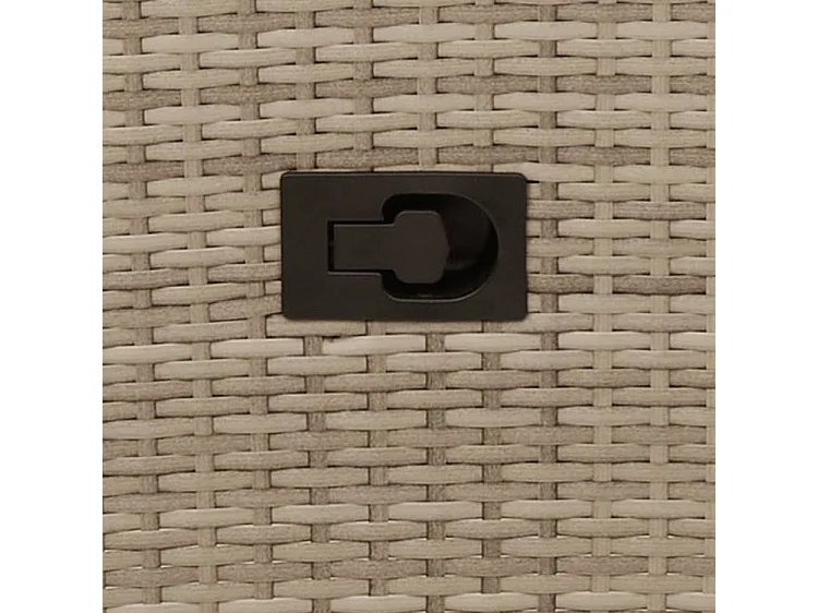 Chaises inclinables de jardin lot de 2 et coussins beige rotin