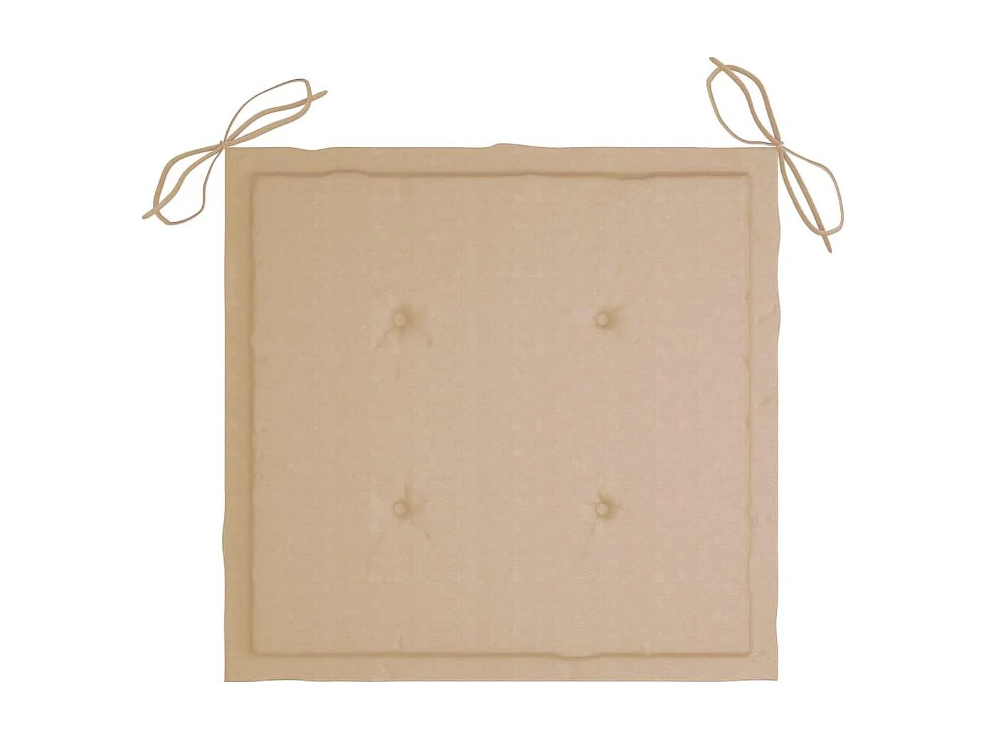 Chaises de jardin avec coussins beige 8 pcs Bois de teck massif 2