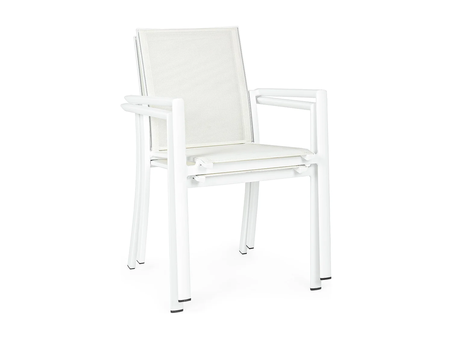 Fauteuil de jardin en aluminium blanc Koni - Lot de 4