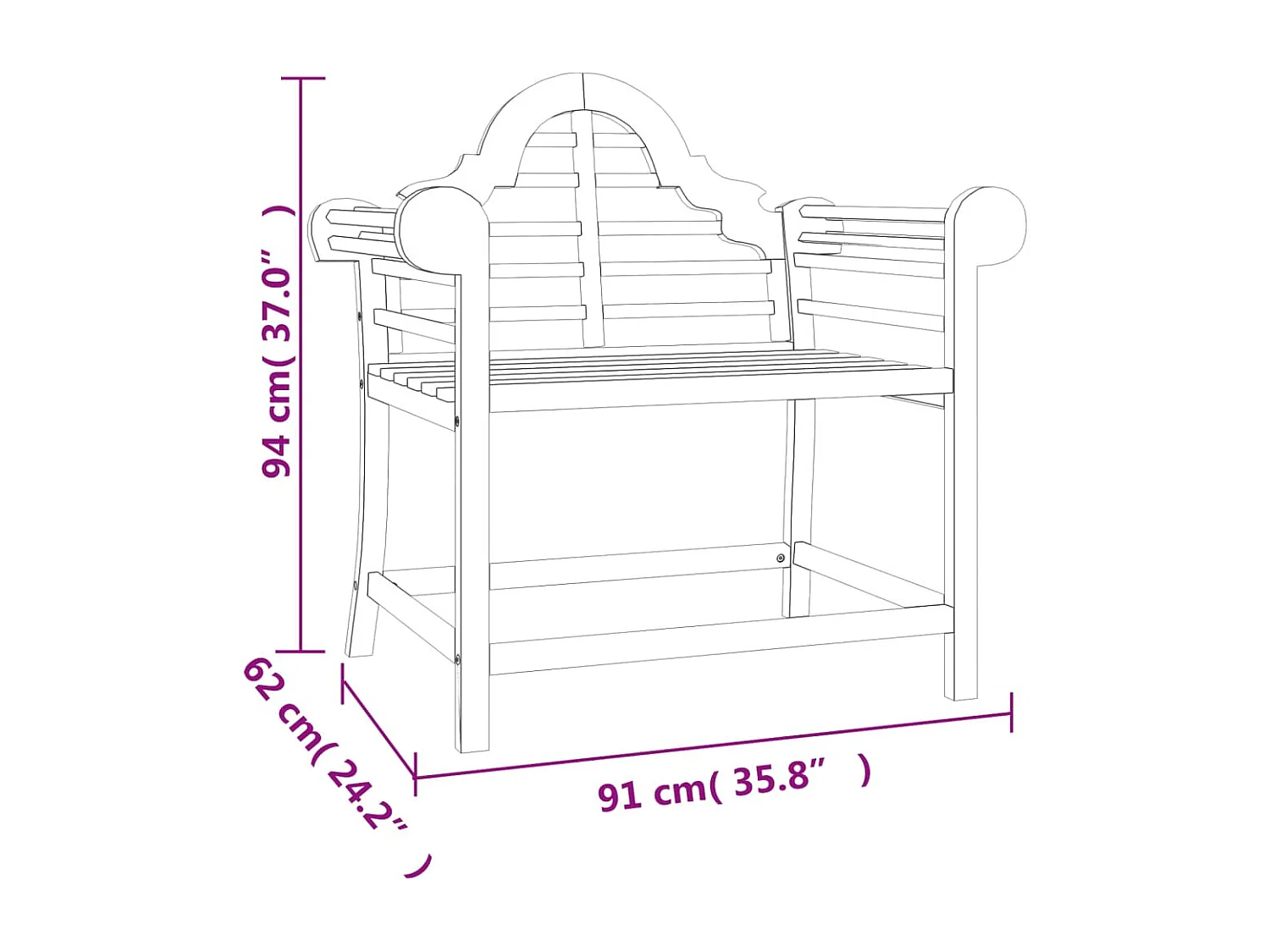 Chaises de jardin 2 pcs 91x62x94 Bois de teck solide