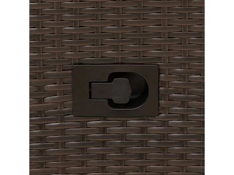 Chaise inclinable de jardin avec coussins marron résine tressée