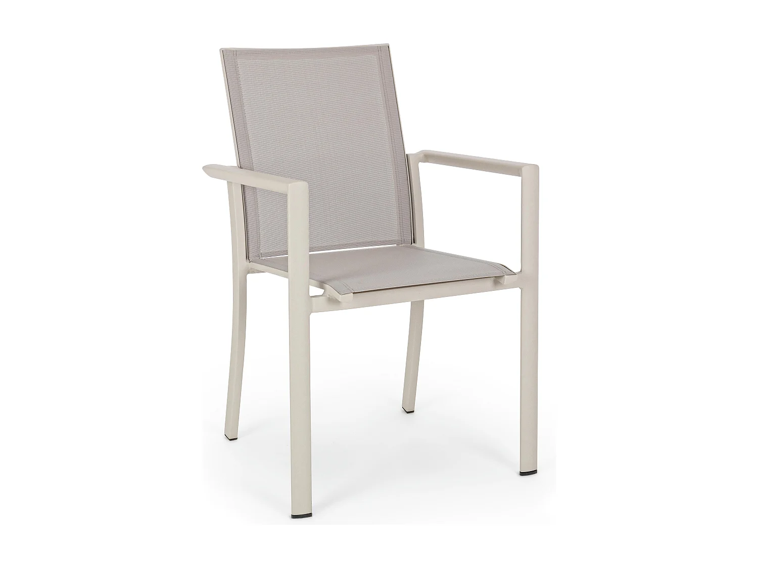 Fauteuil de jardin en aluminium gris taupe Koni - Lot de 4