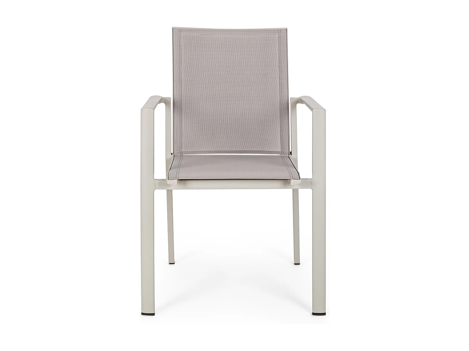 Fauteuil de jardin en aluminium gris taupe Koni - Lot de 4