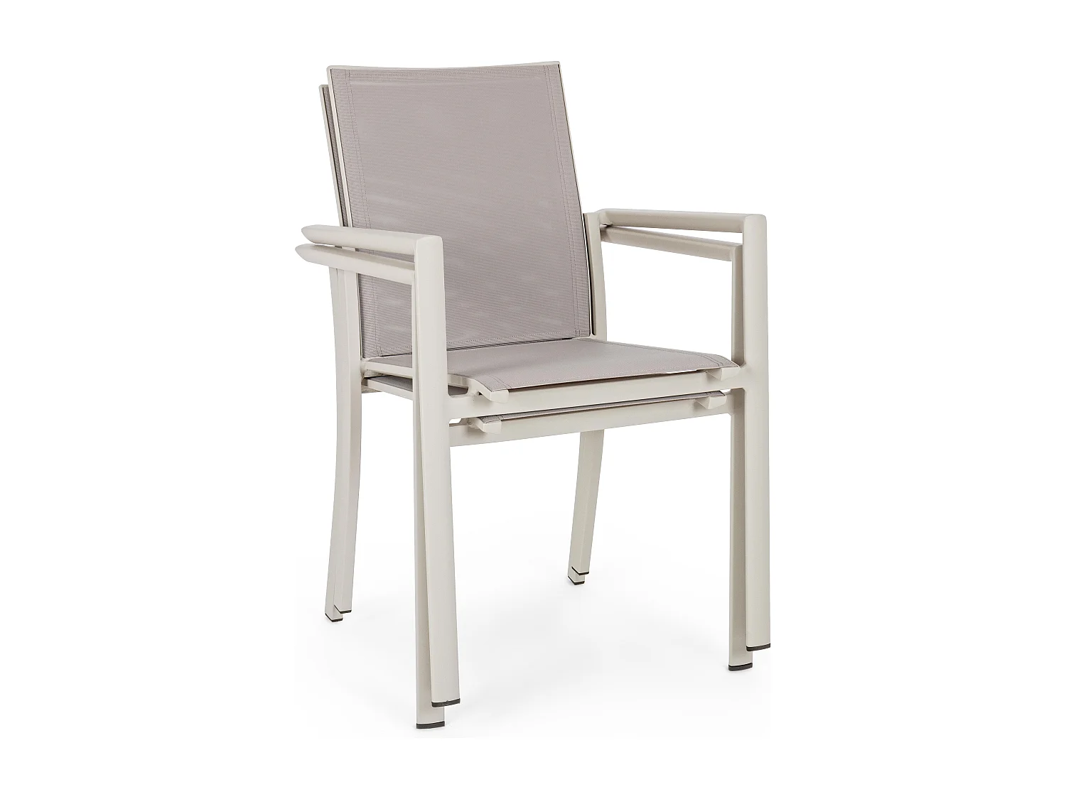 Fauteuil de jardin en aluminium gris taupe Koni - Lot de 4