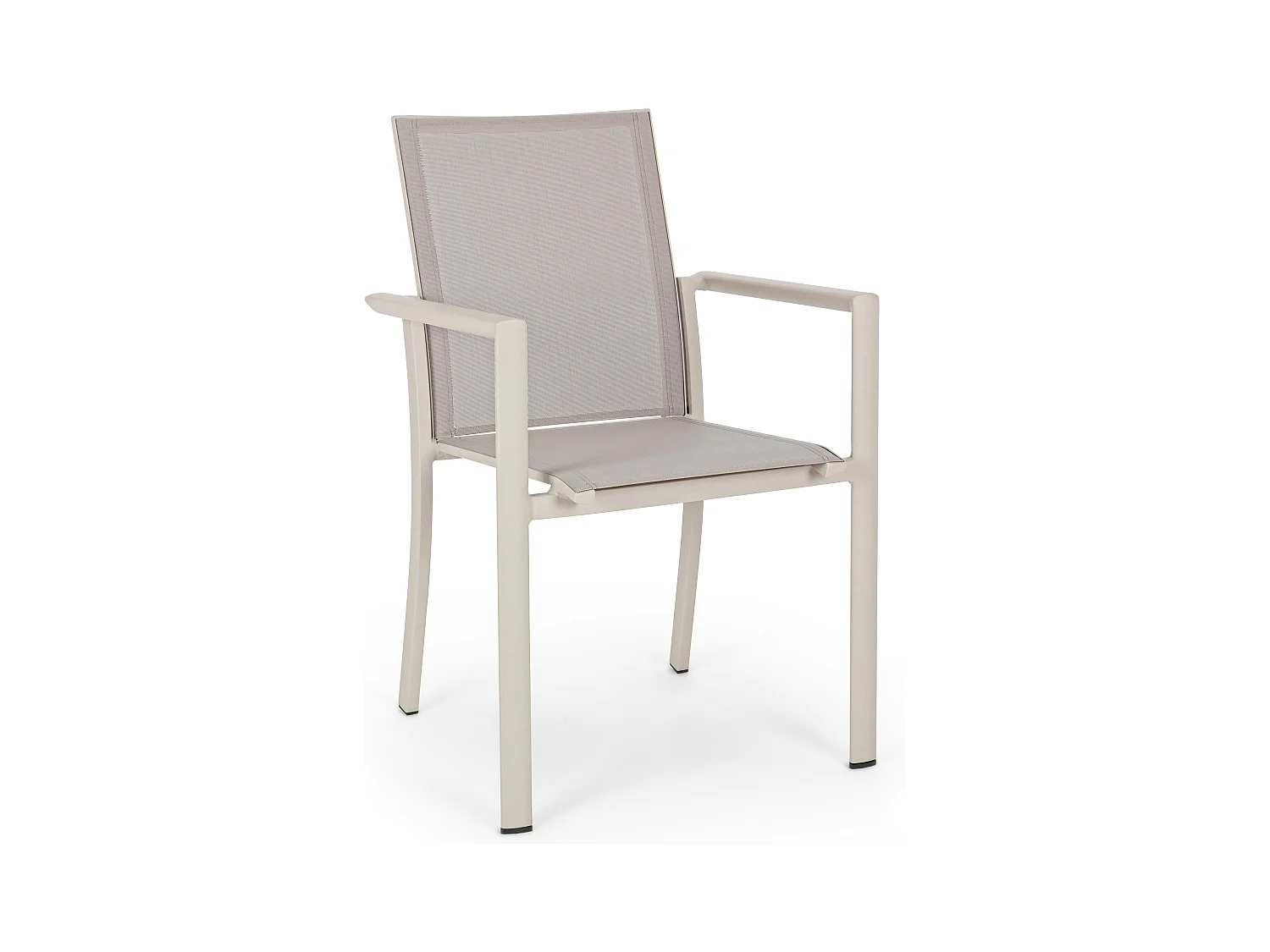 Fauteuil de jardin en aluminium gris taupe Koni - Lot de 4