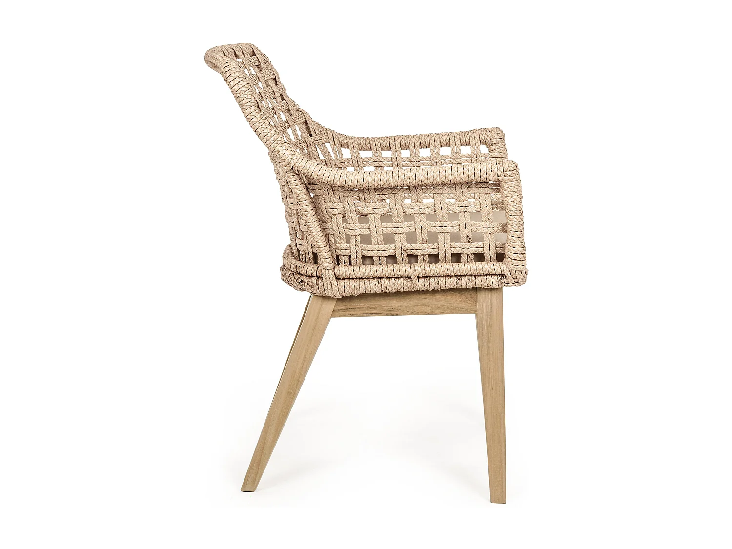 Fauteuil de jardin aluminium et tresse en fibre Raz - Lot de 2