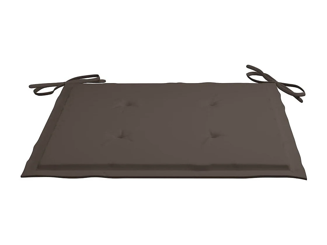 Chaises de jardin avec coussins taupe 8 pcs Bois de teck massif