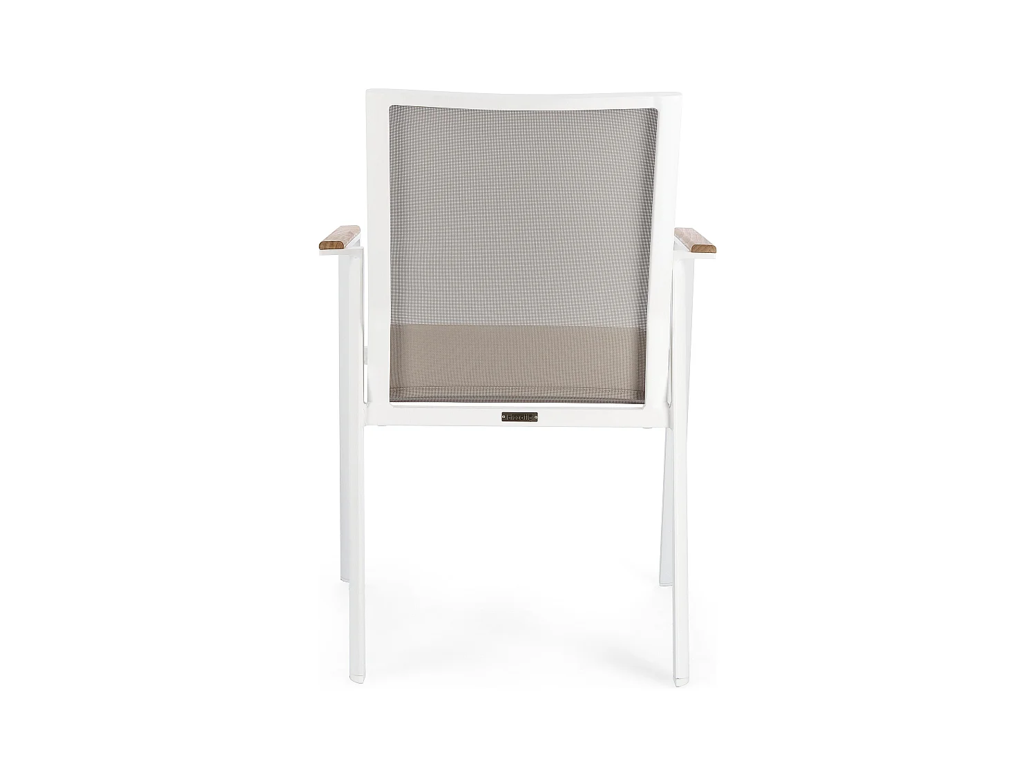 Kamera tuinstoel met witte aluminium armleuning - Set van 4