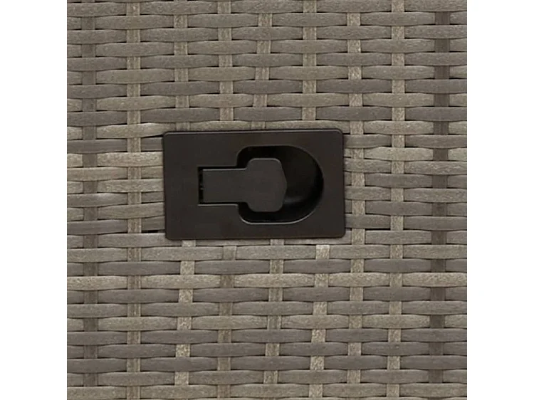 Chaises inclinables de jardin lot de 2 et coussins gris rotin