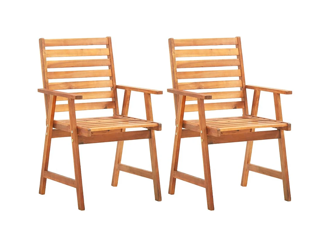 Ensemble de salle à manger de jardin 3 pcs Bois d'acacia solide 4
