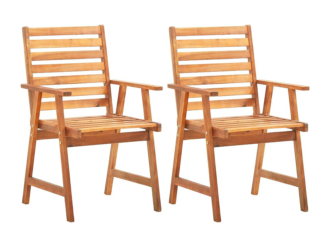 Ensemble de salle à manger de jardin 3 pcs Bois d'acacia solide 4