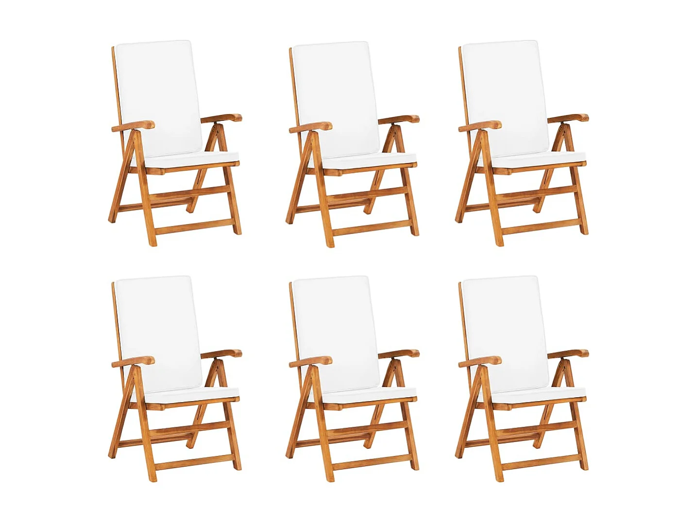 Salon de jardin 7 pcs avec coussins Bois de teck massif