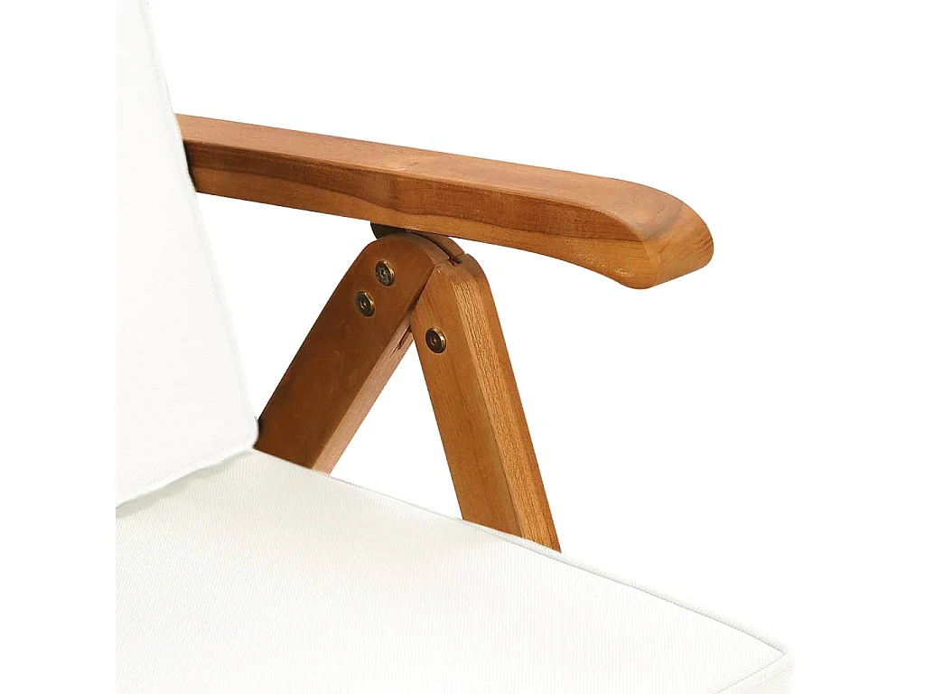 Salon de jardin 7 pcs avec coussins Bois de teck massif