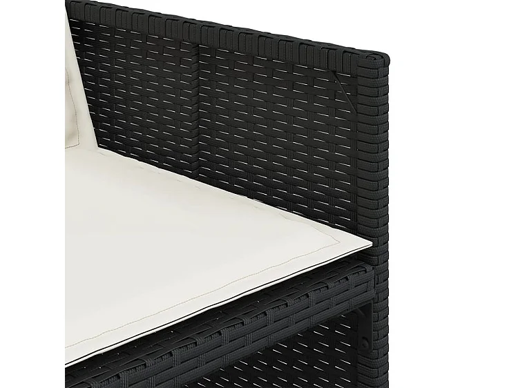 Ensemble à manger de jardin 11 pcs coussins noir résine tressée