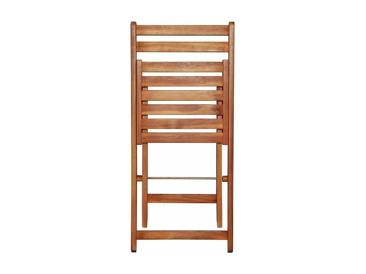 Table carrée et 2 chaises de jardin acacia clair Polina