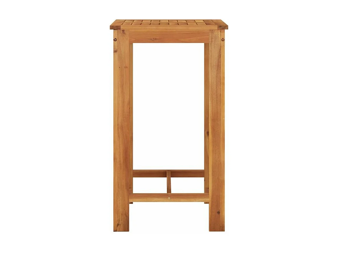 Ensemble de bar de jardin 5 pcs marron bois massif acacia rotin