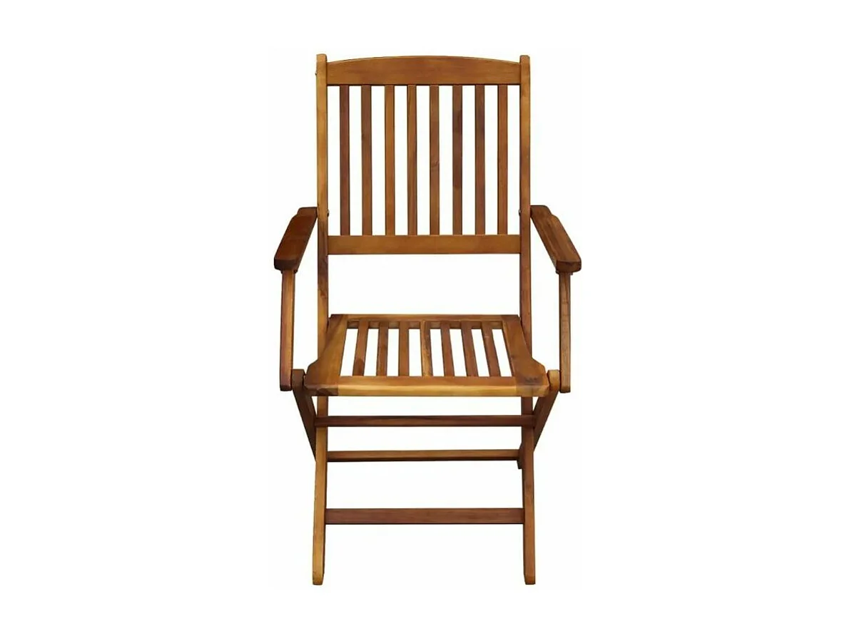 Table ovale et 6 chaises de jardin acacia clair Polina