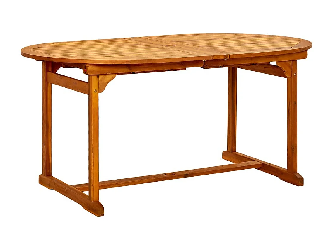 Ensemble de salle à manger de jardin 9 pcs Bois d'acacia massif 2