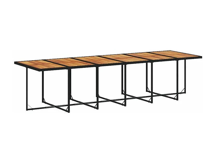 Ensemble à manger de jardin 13 pcs coussins noir résine tressée