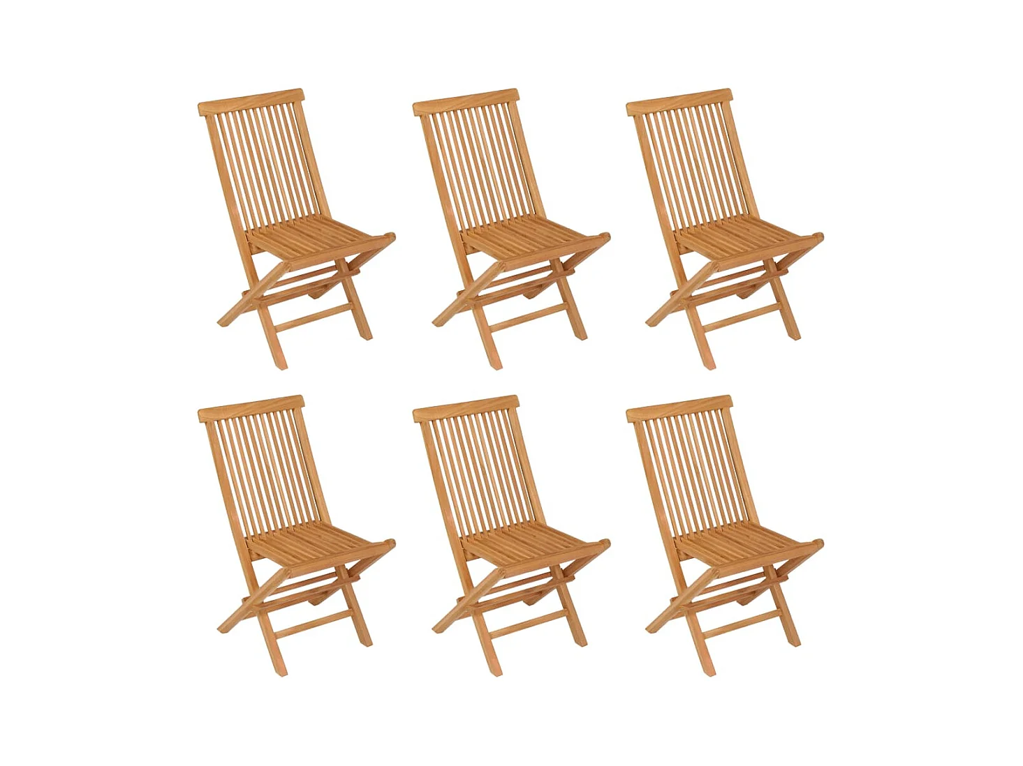 Salon de jardin 7 pcs Bois de teck massif 2