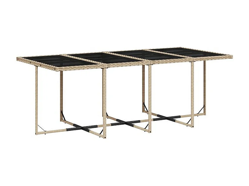 Ensemble à manger de jardin et coussins 9 pcs mélange beige