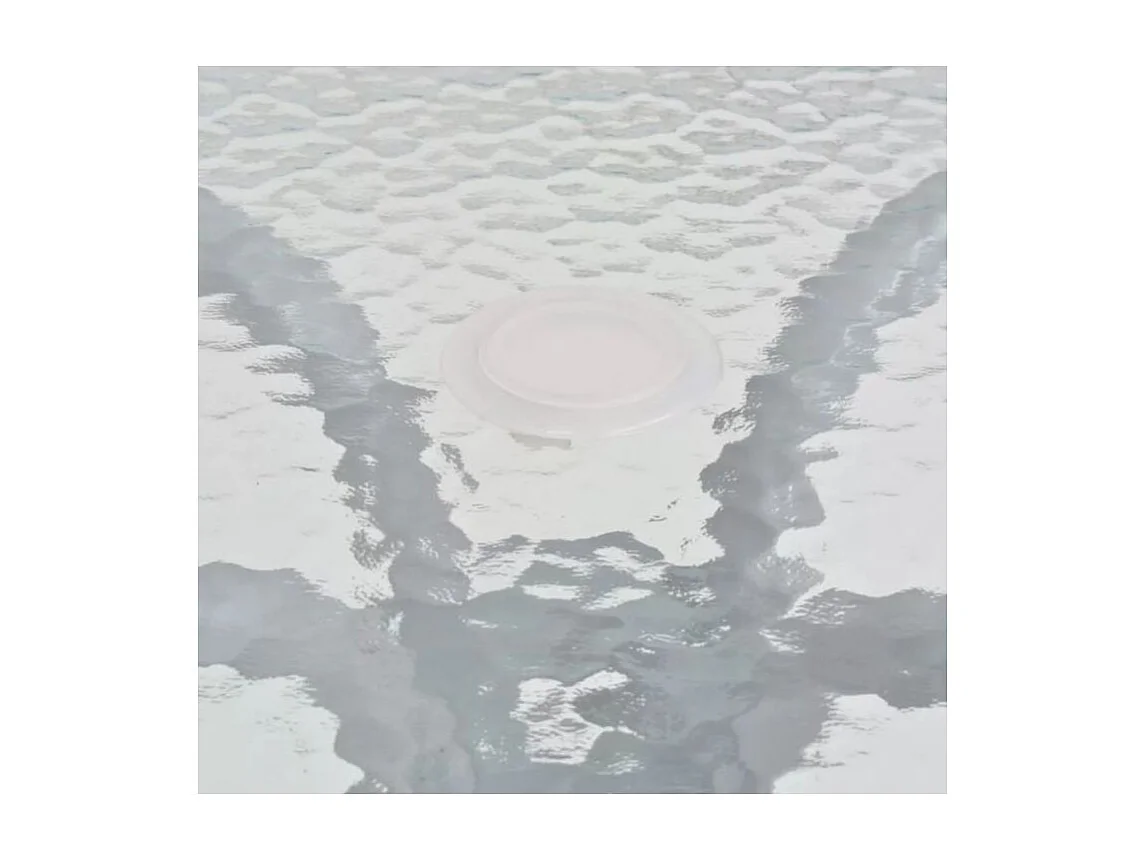 Table ronde avec parasol et 4 chaises de jardin métal gris Castle