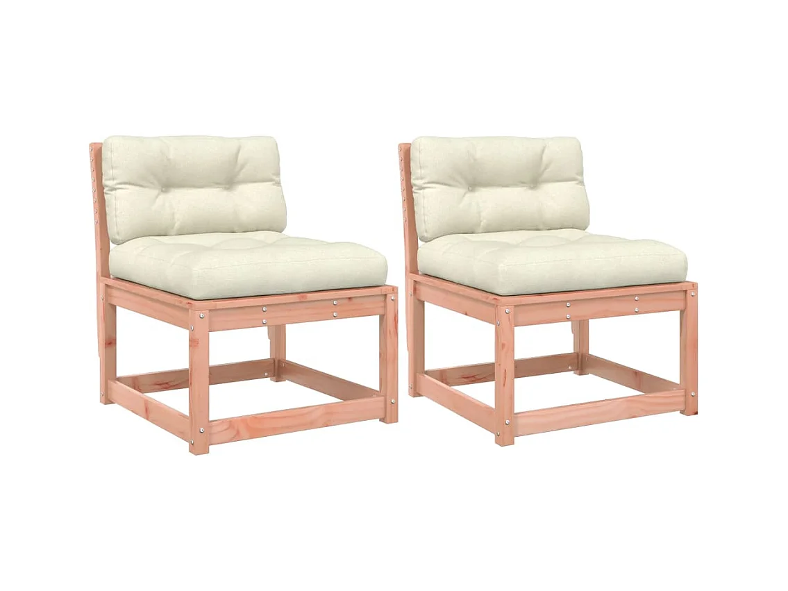 Canapés de jardin avec coussins 2pcs bois massif douglas