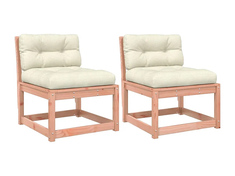 Canapés de jardin avec coussins 2pcs bois massif douglas