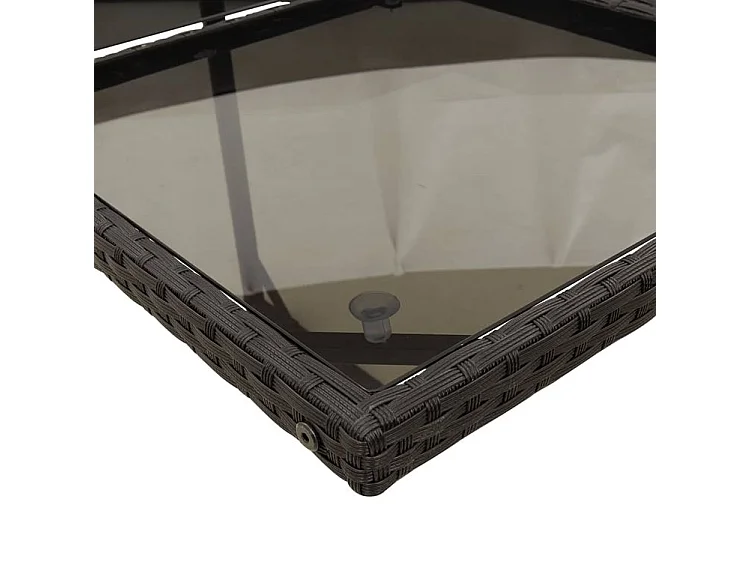 Ensemble à manger de jardin 17 pcs coussins noir résine tressée