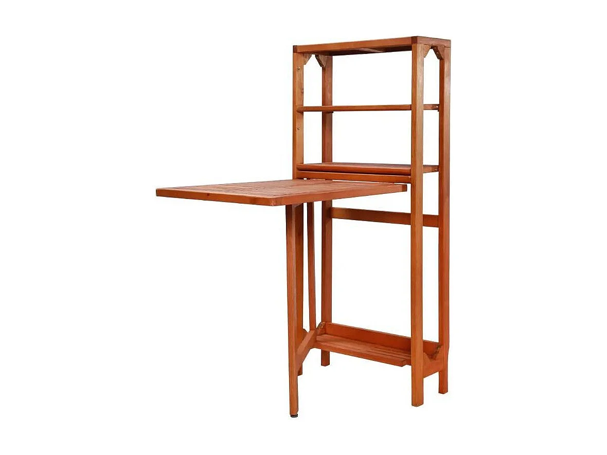 Table convertible et 2 chaises de jardin acacia clair Napoli